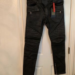 Balmain x H&M Wax Coated Biker Jeans size 31